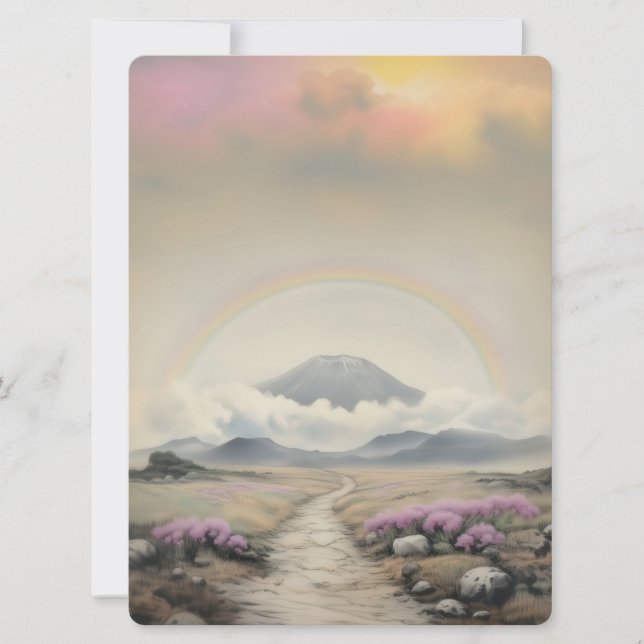 Después de la lluvia (arte paisajístico de acuarel (Anverso)