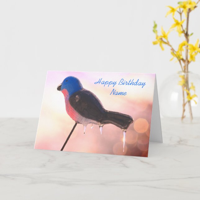Después de la tarjeta de cumpleaños personalizada  (flor amarilla)