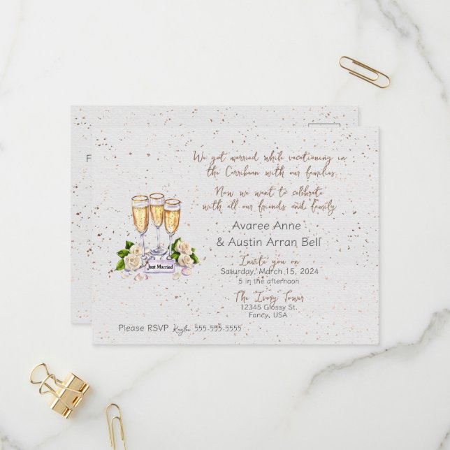 Después de la tarjeta postal de la invitación a la (Anverso/Reverso In Situ)