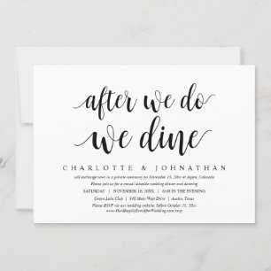 Después de que nos casemos, cenamos, Invitación de