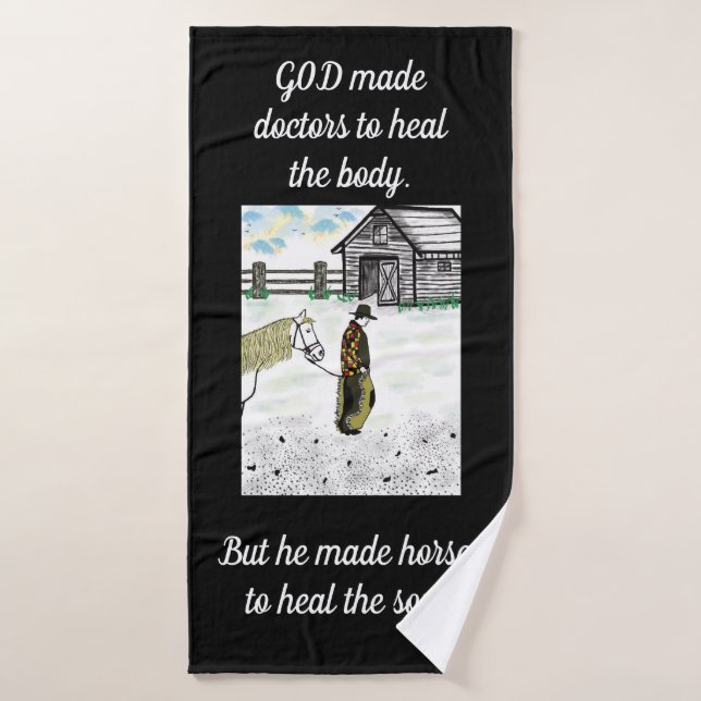 Después de una equitación (Toalla de baño)