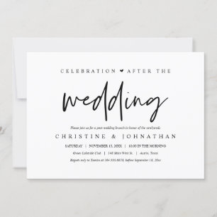 Después del boda, celebración de Brunch Invitación