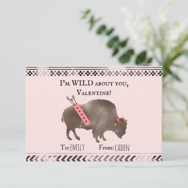 Desquiciado Por Usted Valentine Bison Buffalo Cupi (Anverso de pie)
