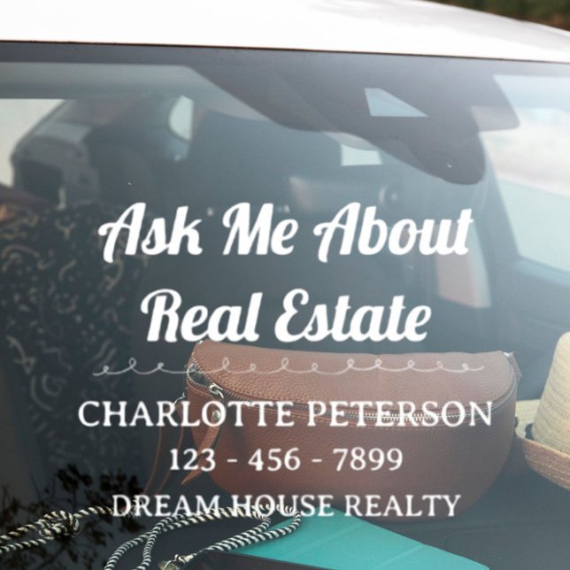 Destacarse con un Calcomanía de Coche de Agente In (Drive Brand to Success With Realtor Car Decal)
