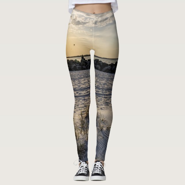 Destin Beach Florida Jetty Sunset Leggings (Anverso)
