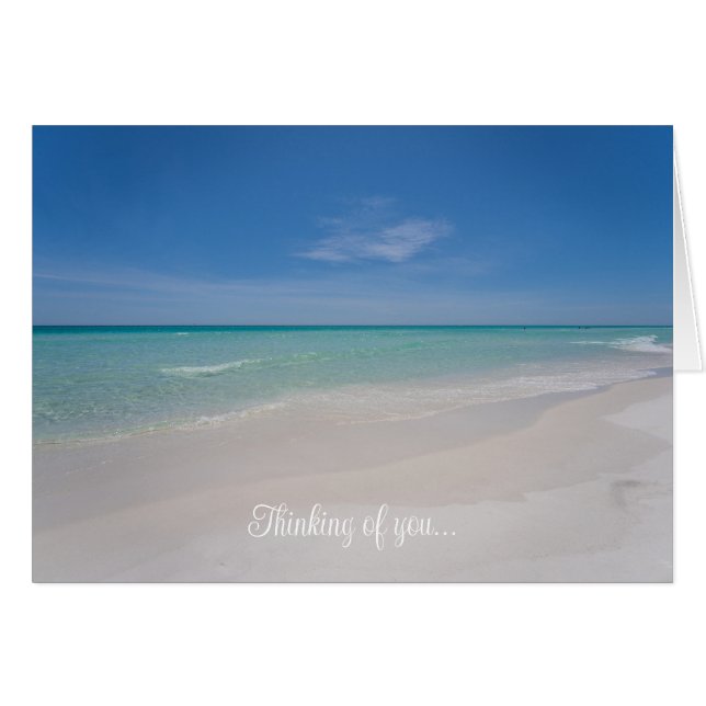 Destin Florida Beach Thinking Of You Card (Anverso (Horizontal))