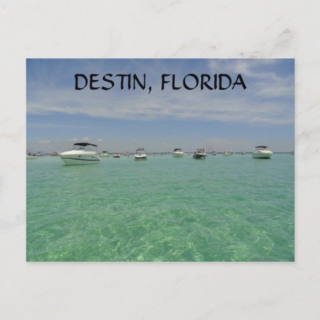 DESTIN FLORIDA NAUTICA POSTAL EN ISLA CRAB (Anverso)