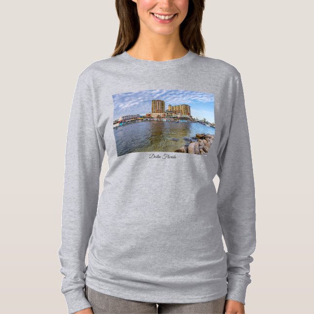 Destin Harbour Boardwalk Larga camiseta de manga (Anverso)