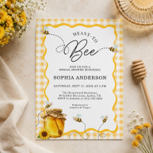 Destinado a Abeja de Cuadros Amarillos Invitación