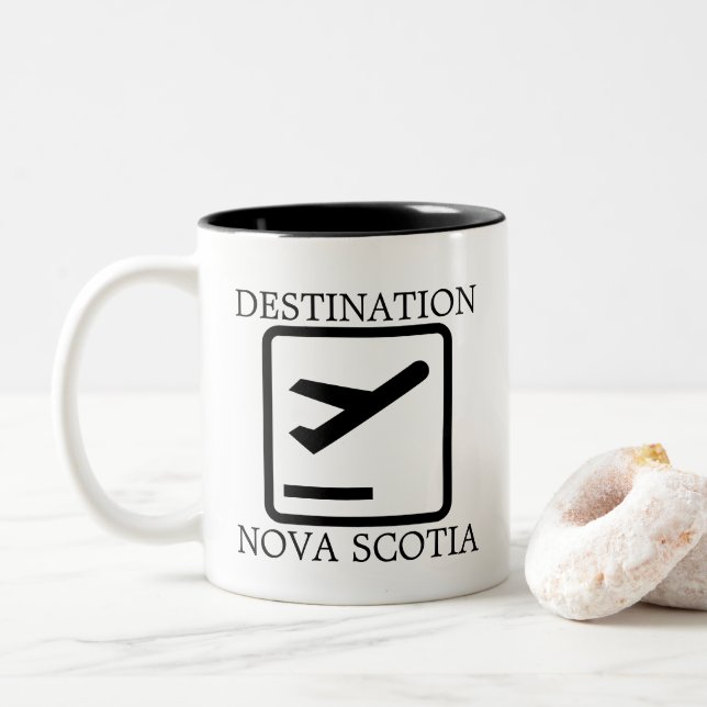 Destino a la costa este Nueva Escocia taza de tiro (Con donut)
