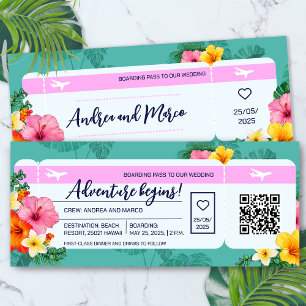 Destino de la invitación a matrimonio de tarjeta d