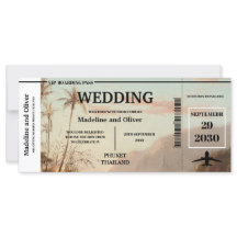 Destino de pases de embarque Árboles de palmas tro