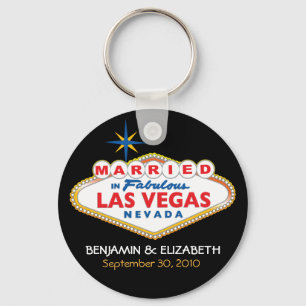 Destino de Vegas que casa llavero conmemorativo