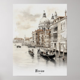 Destino de viaje Arte de Pared de Agua de Venecia
