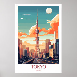 Destino de viajes retro Tokio arte mural japonés