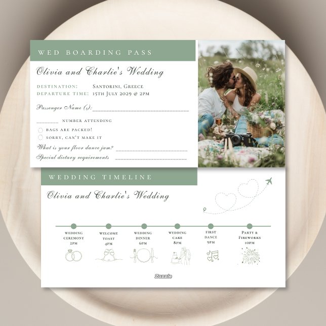 Destino del Boda fotográfico de tarjetas de embarq (Subido por el creador)