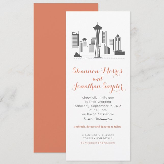 Destino que casa la invitación del horizonte de (Anverso / Reverso)