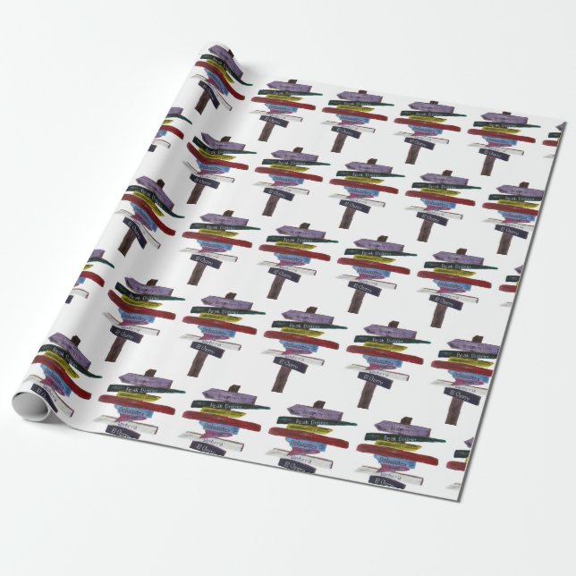 Destinos de escalada envolviendo papel (Desenrollado)
