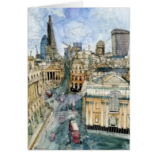 Destinos Watercolor Vintage London Street