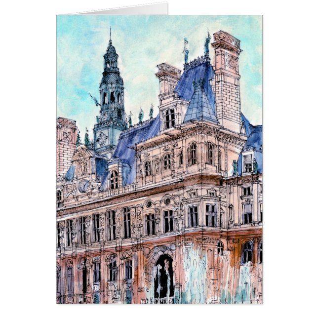 Destinos | WatercolorRustic Hotel de Ville (Frente)