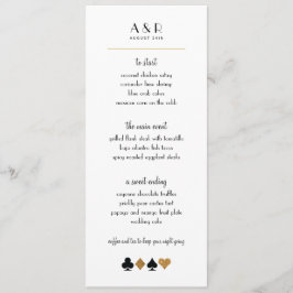 Destiny Las Vegas Boda Menu Faux Gold Purpurina