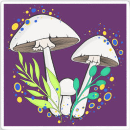 Destruir Angel Mushroom Vinyl Pegatina
