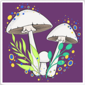 Destruir Angel Mushroom Vinyl Pegatina