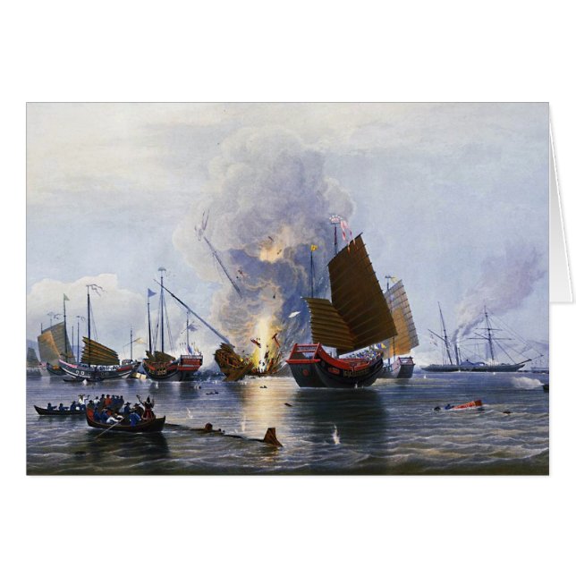 Destruir los Juncos de Guerra Chinos 1843 (Anverso (Horizontal))