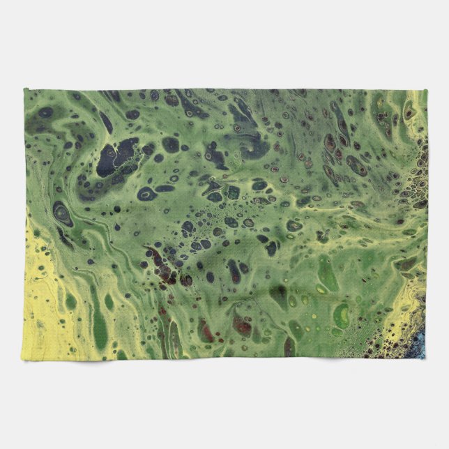 Desvanecer 3 toalla de abstracto verde negrita ama (Horizontal)