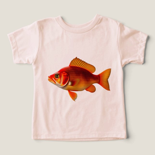 Detailed Illustration of a Red Goldfish (Diseño delantero )