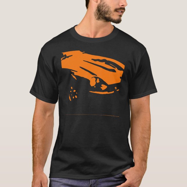 Detalle de Datsun 240Z - naranja en la camisa (Anverso)