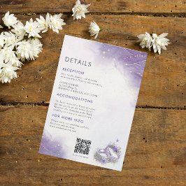Detalle de la invitación a la boda Lilac moderna