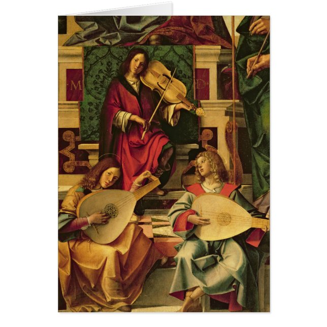 Detalle de los músicos del ángel (Frente)