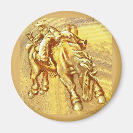 Detalle de Rodeo Cowboy de mi imán de pintura de s