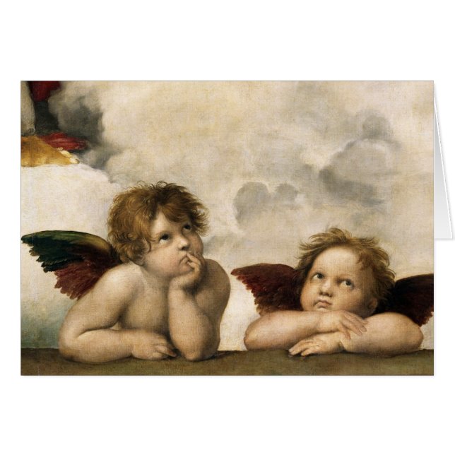 Detalle de Sistine Madonna, Raphael (Anverso (Horizontal))