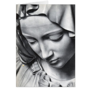 Detalle del Pieta de Miguel Ángel de la cara del