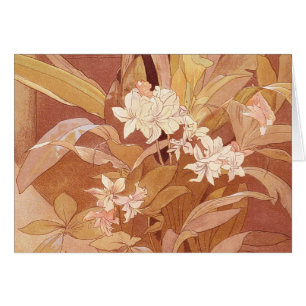 Detalle floral Art Nouveau de Alphonse Mucha