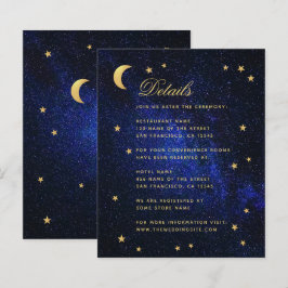 Detalles de Boda Celestial Tarjeta de Presupuesto