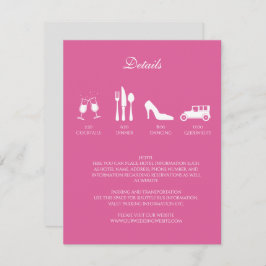 Detalles de boda de peonías Invitación