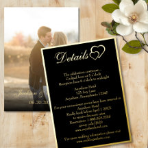 Detalles de Boda Modernos en Tarjeta de Enclosure 