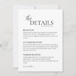 Detalles de Invitación de Boda Minimalista