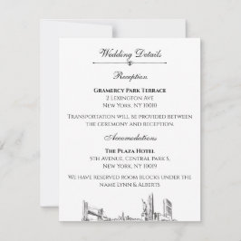 Detalles De Invitación Del Boda Del Skyline De Nue