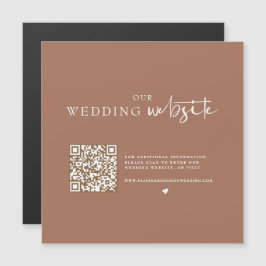 Detalles de la boda con foto en imán con código QR