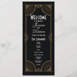 Detalles de la boda de los años 20 Menú de la cere