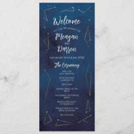 Detalles de la Ceremonia del Menú de Boda Azul Mar