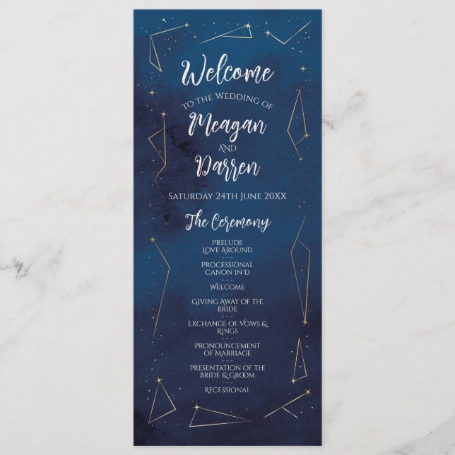 Detalles de la ceremonia del menú de boda de la ma (Anverso)