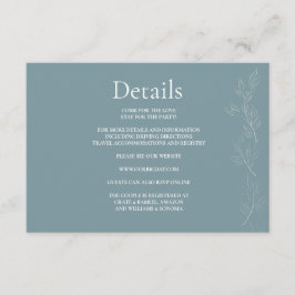 Detalles de la elegante tarjeta de cierre de hoja