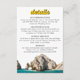 Detalles de la invitación a la boda de Cabo San Lu