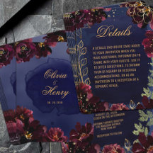 Detalles de la invitación a la boda de la Marina B