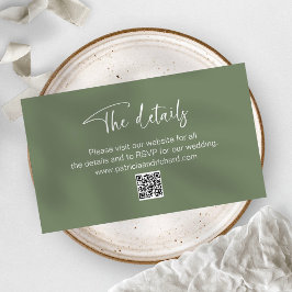 Detalles de la invitación de boda QR RSVP en línea